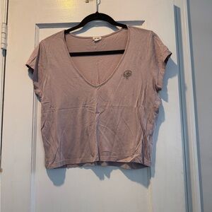 Women's V-Neck Mauve Top